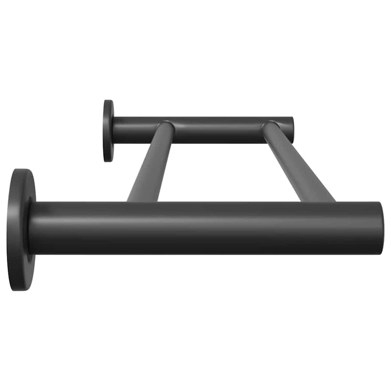 vidaXL Törölközőtartó Fekete 61 x 14.5 x 5 cm Rozsdamentes acél