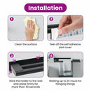 vidaXL Törölközőtartó Fekete 40 x 9 x 4 cm Rozsdamentes acél