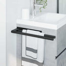 vidaXL Törölközőtartó Fekete 40 x 9 x 4 cm Rozsdamentes acél