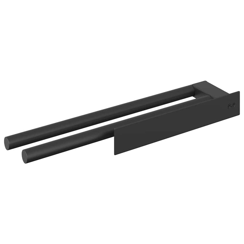 vidaXL Törölközőtartó Fekete 40 x 9 x 4 cm Rozsdamentes acél