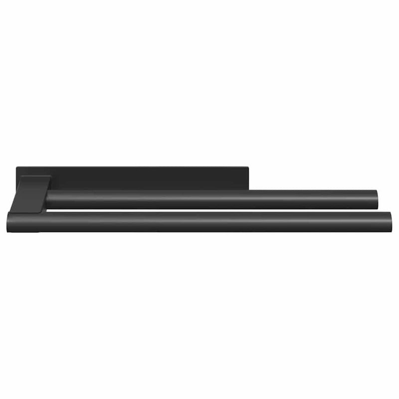 vidaXL Törölközőtartó Fekete 40 x 9 x 4 cm Rozsdamentes acél