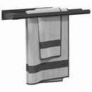 vidaXL Törölközőtartó Fekete 40 x 9 x 4 cm Rozsdamentes acél