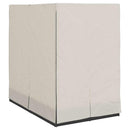 vidaXL Dupla napozóágy Meleg fehér 205 x 129 x 200 cm polirattan