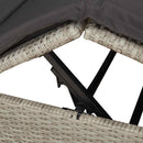 vidaXL Kettős Napozóágy Tetővel Világosszürke 205 x 129 x 200 cm