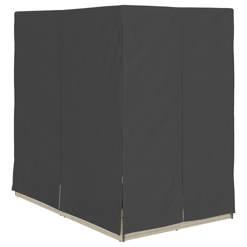 vidaXL Kettős Napozóágy Tetővel Világosszürke 205 x 129 x 200 cm