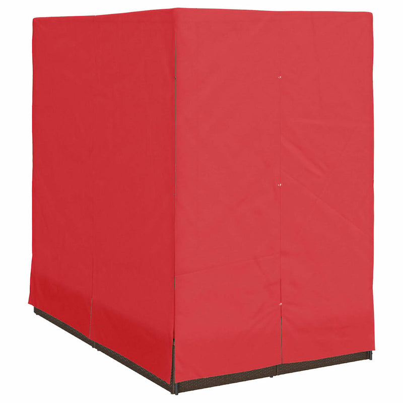 vidaXL Kettős Napozóágy Tetővel Barna 205 x 129 x 200 cm PE rattan