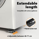 vidaXL Mosógépállvány 2 pcs Fekete 72 x 5 x 4,5 cm Rozsdamentes acél