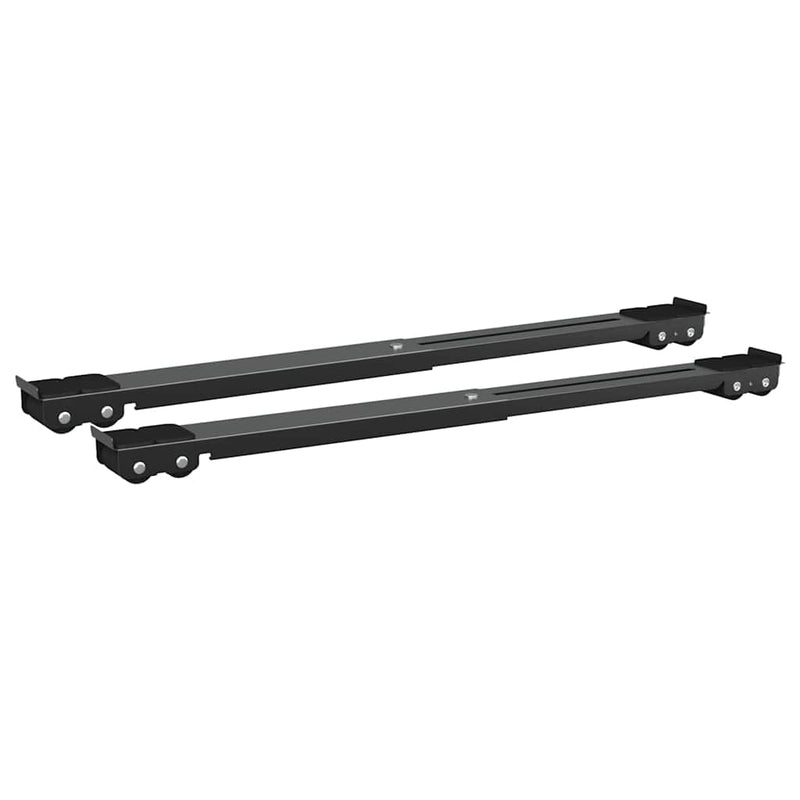 vidaXL Mosógépállvány 2 pcs Fekete 72 x 5 x 4.5 cm Acél