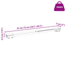 vidaXL Mosógépállvány 2 pcs Fekete 72 x 5 x 4.5 cm Acél