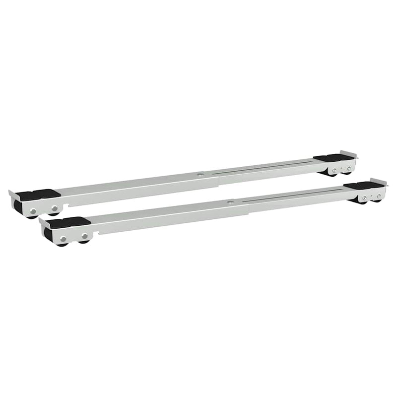 vidaXL Mosógépállvány 2 pcs Ezüst 72 x 5 x 4.5 cm Acél