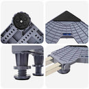 vidaXL Mosógép Alap Szürke 67 x 67 x 12 cm Fém