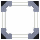 vidaXL Mosógép Alap Szürke 67 x 67 x 12 cm Fém