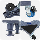 vidaXL Mosógépállvány Szürke 66 x 66 x 12 cm Fém