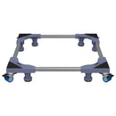 vidaXL Mosógépállvány Szürke 66 x 66 x 12 cm Fém