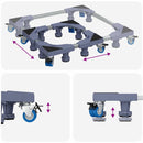 vidaXL Mosógépállvány Szürke 66 x 66 x 12 cm Fém