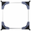 vidaXL Mosógépállvány Szürke 66 x 66 x 12 cm Fém