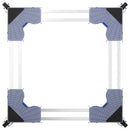 vidaXL Mosógépállvány Szürke 67 x 67 x 12 cm Fém