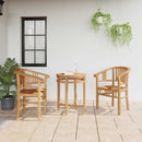vidaXL Szék 2 pcs Barna 63 x 58 x 89 cm Tömör Teakfa