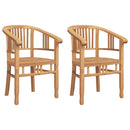 vidaXL Kerti székek 2 pcs Barna 63 x 58 x 89 cm Tömör tíkfa