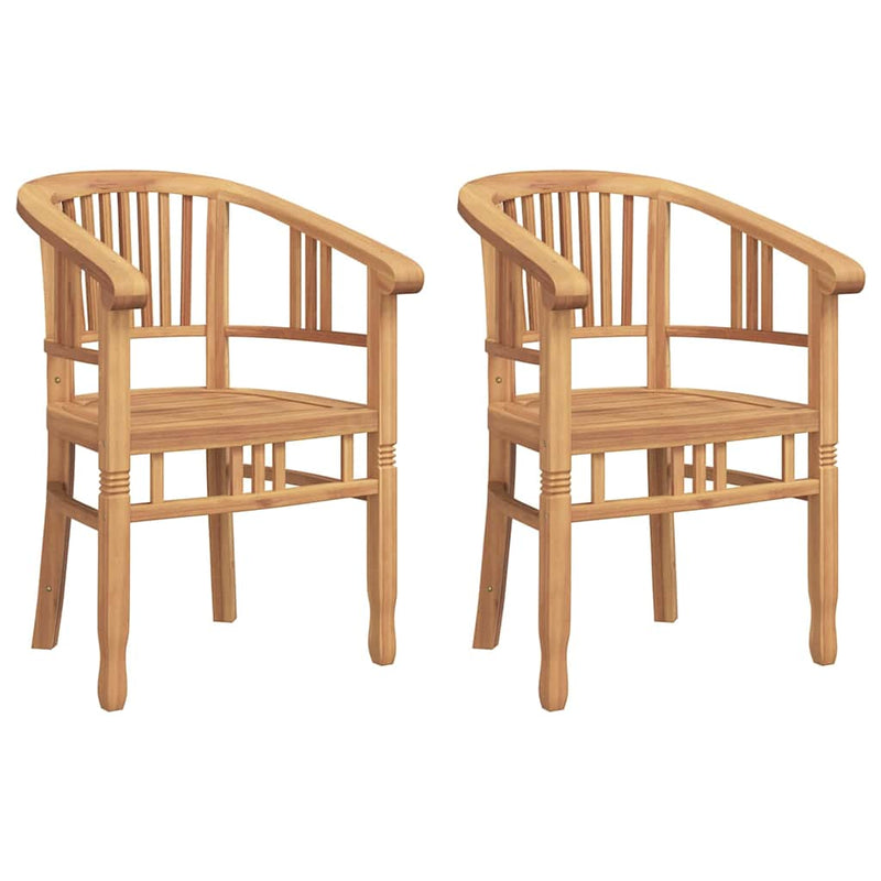 vidaXL Kerti székek 2 pcs Barna 63 x 58 x 89 cm Tömör tíkfa