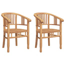 vidaXL Szék 2 pcs Barna 63 x 58 x 89 cm Tömör Teakfa