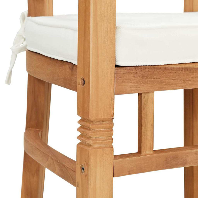 vidaXL Kerti székek 2 pcs Barna 63 x 58 x 89 cm Tömör tíkfa