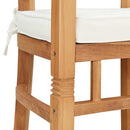 vidaXL Szék párnával 2 pcs Barna 63 x 58 x 89 cm Tömör Teakfa