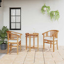vidaXL Szék párnával 2 pcs Barna 63 x 58 x 89 cm Tömör Teakfa