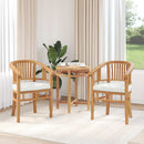 vidaXL Szék párnával 2 pcs Barna 63 x 58 x 89 cm Tömör Teakfa