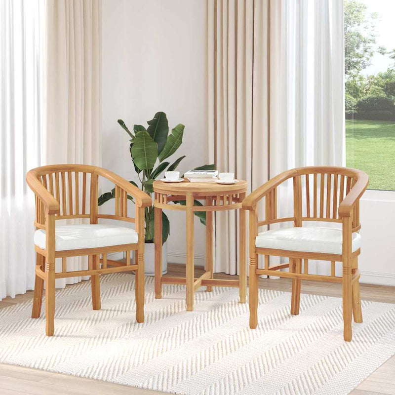vidaXL Kerti székek 2 pcs Barna 63 x 58 x 89 cm Tömör tíkfa