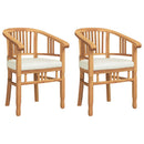 vidaXL Kerti székek 2 pcs Barna 63 x 58 x 89 cm Tömör tíkfa