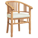 vidaXL Szék párnával 2 pcs Barna 63 x 58 x 89 cm Tömör Teakfa