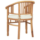 vidaXL Szék párnával 2 pcs Barna 63 x 58 x 89 cm Tömör Teakfa