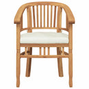 vidaXL Szék párnával 2 pcs Barna 63 x 58 x 89 cm Tömör Teakfa