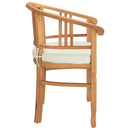 vidaXL Szék párnával 2 pcs Barna 63 x 58 x 89 cm Tömör Teakfa