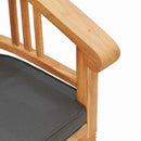 vidaXL Szék párnával 2 pcs Barna 63 x 58 x 89 cm Tömör Teakfa