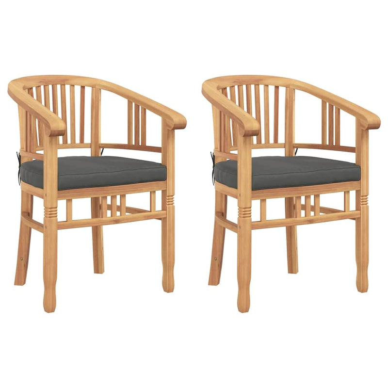vidaXL Kerti székek 2 pcs Barna 63 x 58 x 89 cm Tömör tíkfa