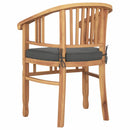 vidaXL Szék párnával 2 pcs Barna 63 x 58 x 89 cm Tömör Teakfa