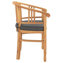 vidaXL Szék párnával 2 pcs Barna 63 x 58 x 89 cm Tömör Teakfa