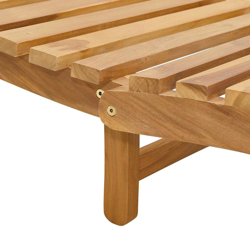 vidaXL Napozó Barna 184 x 55 x 59 cm Tömör Teakfa