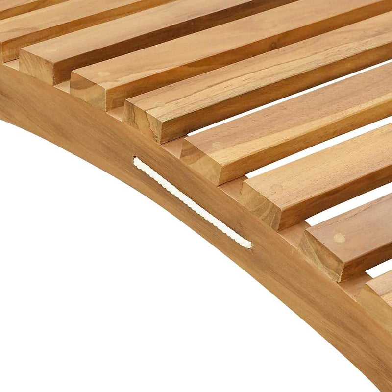 vidaXL Napozó Barna 184 x 55 x 59 cm Tömör Teakfa