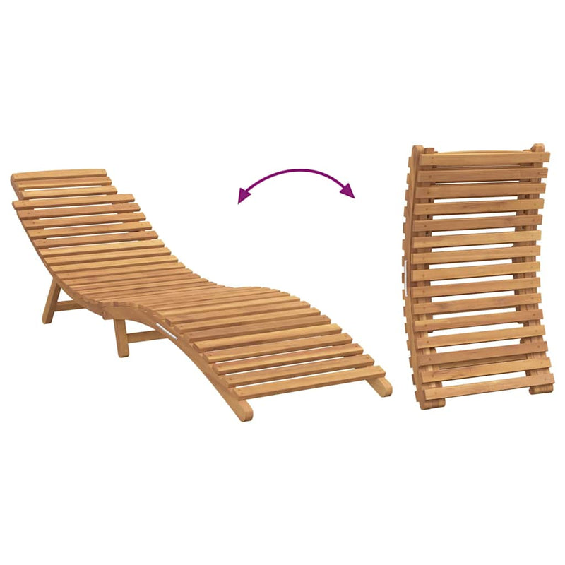 vidaXL Napozó Barna 184 x 55 x 59 cm Tömör Teakfa