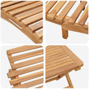 vidaXL Napozó 2 pcs Barna 198 x 55 x 58,5 cm Tömör Teakfa