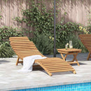 vidaXL Napozó 2 pcs Barna 198 x 55 x 58,5 cm Tömör Teakfa