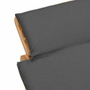 vidaXL Napozó párnával Sötétszürke 188 x 55 x 59 cm Tömör tíkfa