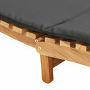 vidaXL Napozó párnával Sötétszürke 188 x 55 x 59 cm Tömör tíkfa