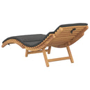 vidaXL Kerti napozóágy párnával Barna 198 x 55 x 58,5 cm Tömör Teakfa