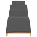 vidaXL Kerti napozóágy párnával Barna 198 x 55 x 58,5 cm Tömör Teakfa