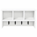 vidaXL Fali Kabáthorog polcokkal Fehér 50 x 16 x 26 cm Faanyag