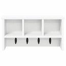 vidaXL Fali Kabáthorog polcokkal Fehér 50 x 16 x 26 cm Faanyag
